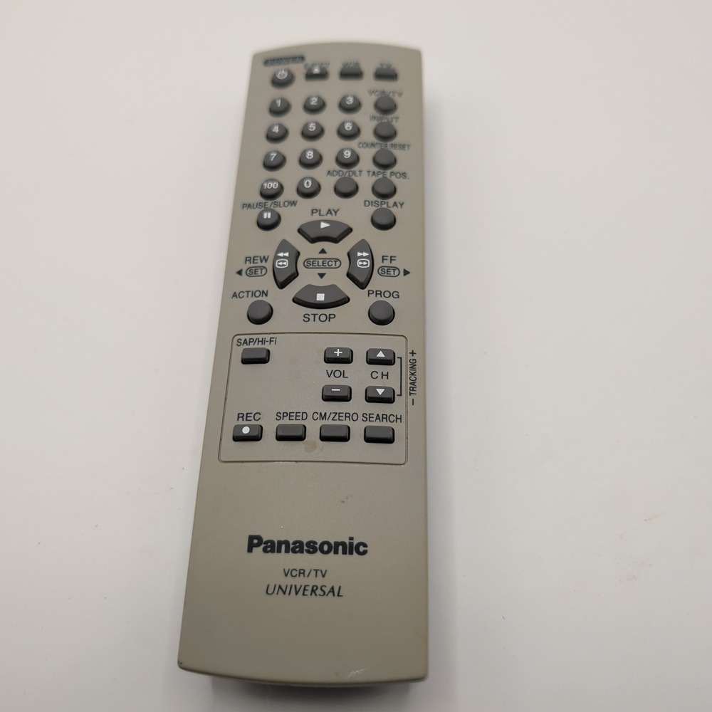 Panasonic Remote Control Gray EUR7702060 VCR TV Universal Plastic Replacement